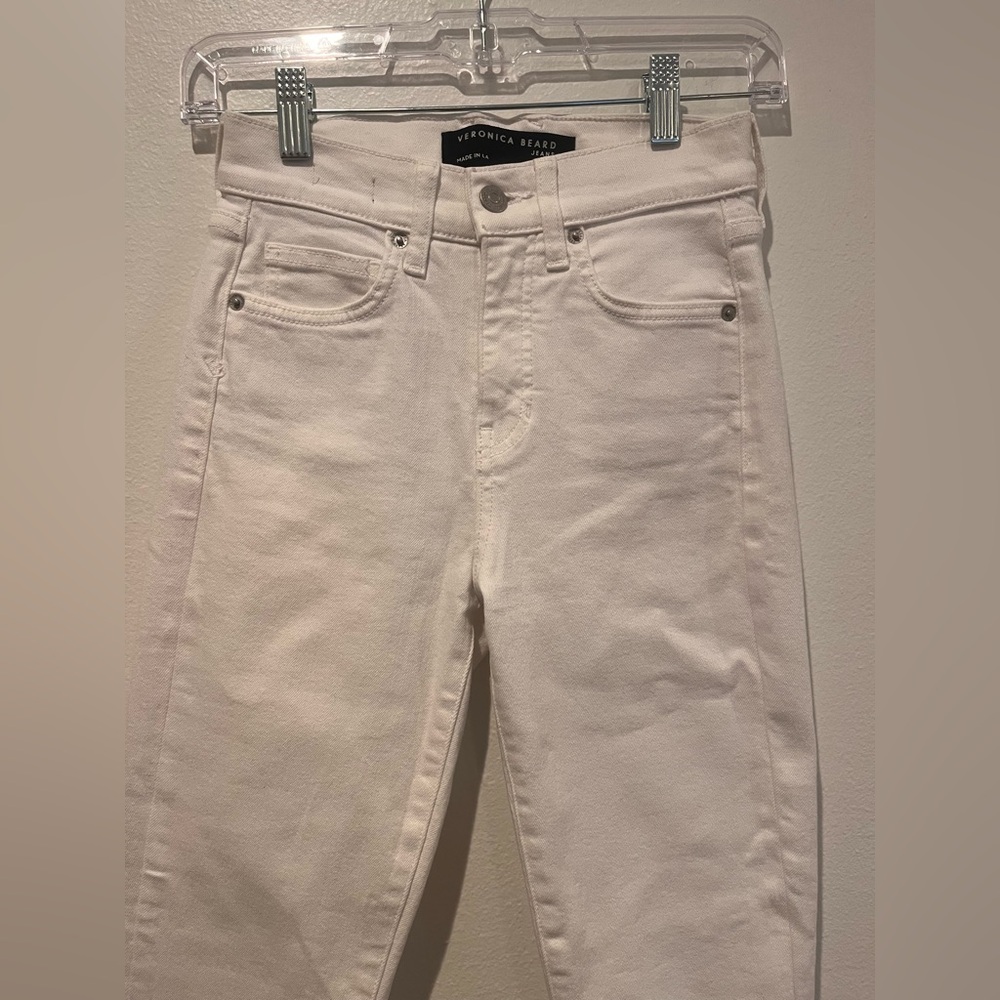 Veronica Beard CARLY KICK FLARE HIGH RISE, White - 24 - Picture 3 of 6